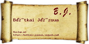 Bátkai Józsua névjegykártya